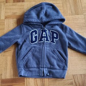 Gap fleece zip up sweatshirt